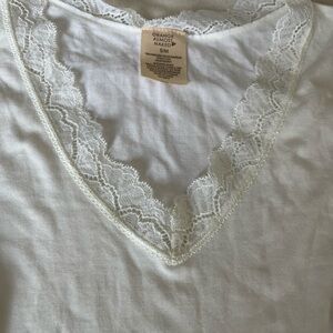 Elegant Lace Trim Second Skin Shirt
